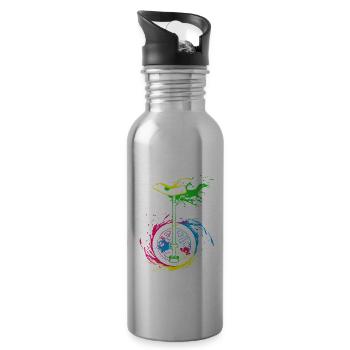 Splash Einrad - Trinkflasche mit integriertem Trinkhalm - Lightsilver - Rechts