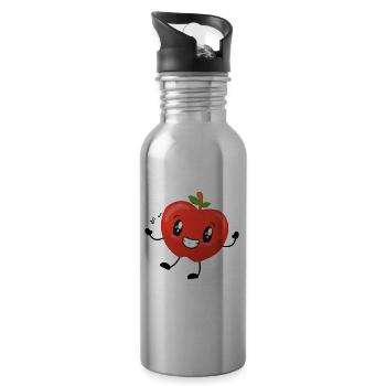 Apple - Water bottle with straw - silver - Right