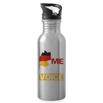 Lustige Deutsche Zitate Deutschsprachige Deutsch - Trinkflasche mit integriertem Trinkhalm - Lightsilver - Rechts