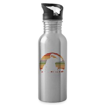 Ortang-Utan - Trinkflasche mit integriertem Trinkhalm - Lightsilver - Rechts