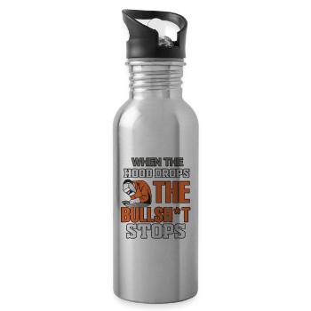 Funny Schweißer Wenn die Haube fällt der Bullshit - Trinkflasche mit integriertem Trinkhalm - Lightsilver - Rechts