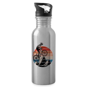 Hommes Bintage Vintage Vélo Vélo Vintage - Gourde avec paille intégrée - argent clair - Droite