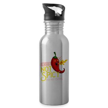 Sharp Chili Jalapeno Habanero Pepper - Water bottle with straw - silver - Right