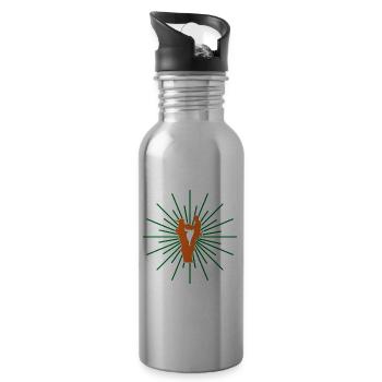 Arbre d’arborescences d’arbres Idée cadeau - Gourde avec paille intégrée - argent clair - Droite
