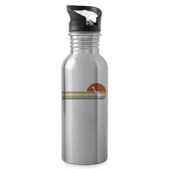 Canards couru - Gourde avec paille intégrée - argent clair - Droite