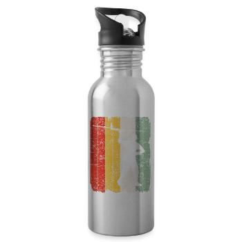 Modèle de vol modèle modèle avion Retro Cadeau - Gourde avec paille intégrée - argent clair - Droite