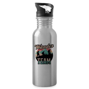 Wander Team Berge wandern Wanderer - Trinkflasche mit integriertem Trinkhalm - Lightsilver - Rechts
