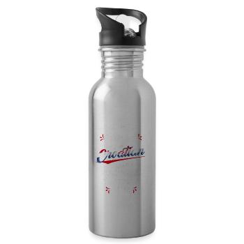 I am Croatian - Trinkflasche mit integriertem Trinkhalm - Lightsilver - Rechts