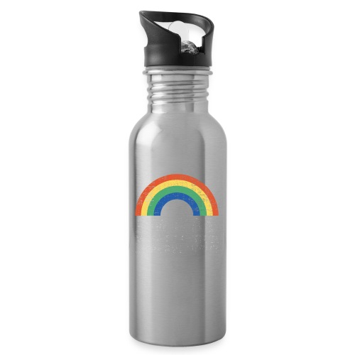 I'm Gay What is your superpower Rainbow - Trinkflasche mit integriertem Trinkhalm