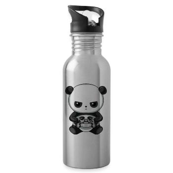 Jeu Panda De Jeu - Gourde avec paille intégrée - argent clair - Droite