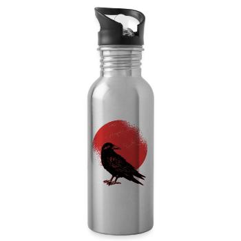 Rabe - Trinkflasche mit integriertem Trinkhalm - Lightsilver - Rechts