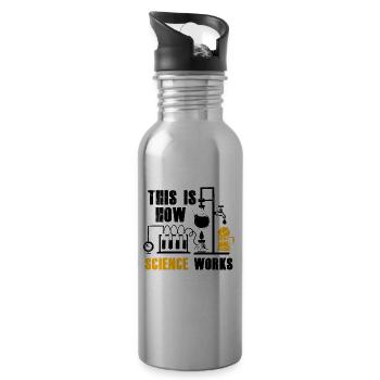 How Science Works Funny Beer Home - Water bottle with straw - silver - Right