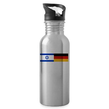 Israel Germany - Water bottle with straw - silver - Right