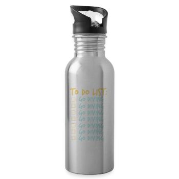 Plongée - Gourde avec paille intégrée - argent clair - Droite