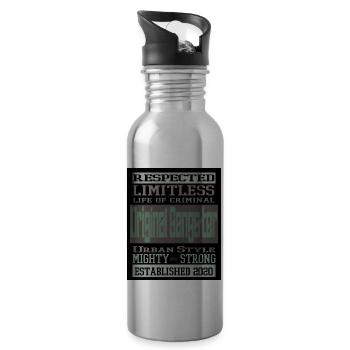 Original Gangster - Water bottle with straw - silver - Right