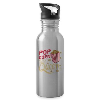 Popcorn - Trinkflasche mit integriertem Trinkhalm - Lightsilver - Rechts