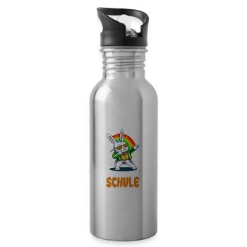 Bye Kindergarten Abschied 1. Klasse Jungs outfit - Trinkflasche mit integriertem Trinkhalm - Lightsilver - Rechts