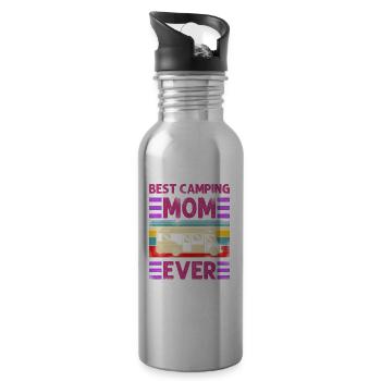 Best Camping Mom Ever Motorhome - Trinkflasche mit integriertem Trinkhalm - Lightsilver - Rechts