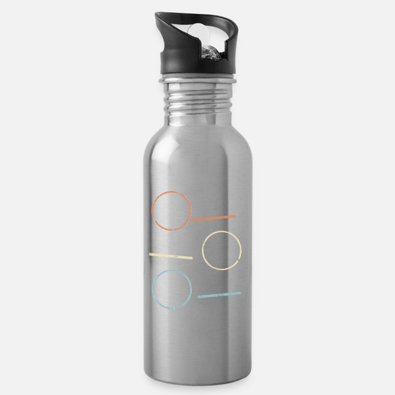 Roller Skates Running Roller Skates - Water bottle with straw - silver