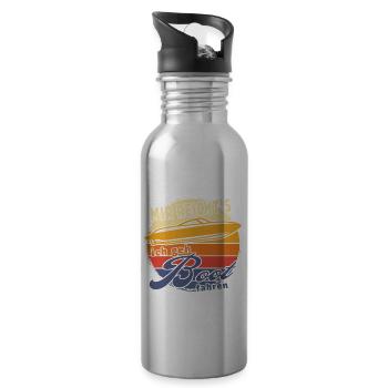 Mir reicht's ich geh Boot fahren. Sportboot - Trinkflasche mit integriertem Trinkhalm - Lightsilver - Rechts