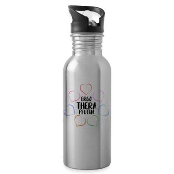 ERGOTHERAPEUTIN ERGOTHERAPIE - Trinkflasche mit integriertem Trinkhalm - Lightsilver - Rechts