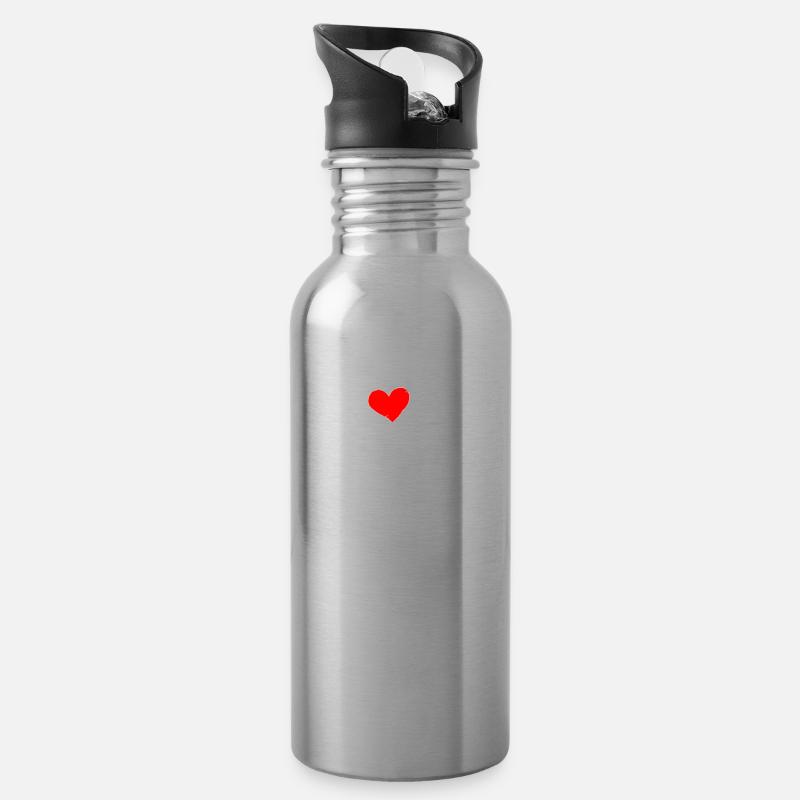 Perruche i perruches d’oiseau budgie motif pour - Gourde avec paille intégrée - argent clair