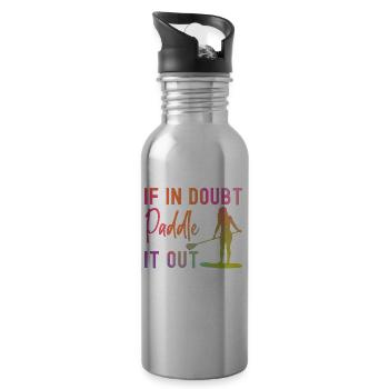SUP Paddleboard Girl Watercolor - Trinkflasche mit integriertem Trinkhalm - Lightsilver - Rechts