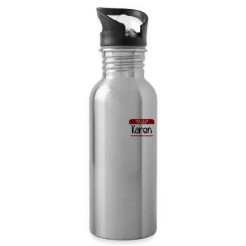 Ich muss mit dem Manager sprechen Lustiges Geschenk für Kare - Trinkflasche mit integriertem Trinkhalm - Lightsilver - Rechts