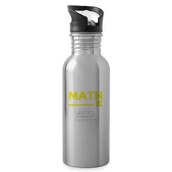 Math Come to Math Side Pi Mathematician Cadeau - Gourde avec paille intégrée - argent clair - Droite
