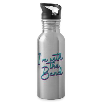 I'm With The Band Marching Football Halbzeit Percu - Trinkflasche mit integriertem Trinkhalm - Lightsilver - Rechts