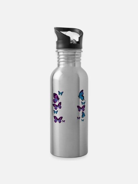 Christian Bible Verse Quote - Trinkflasche mit integriertem Trinkhalm -