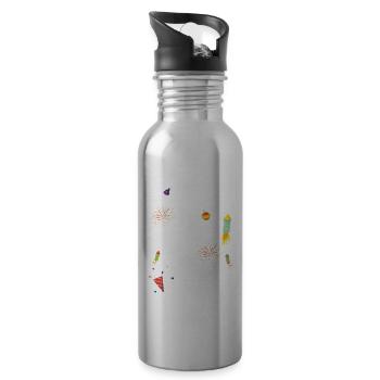 Rocking the New Year 2022 - Water bottle with straw - silver - Right
