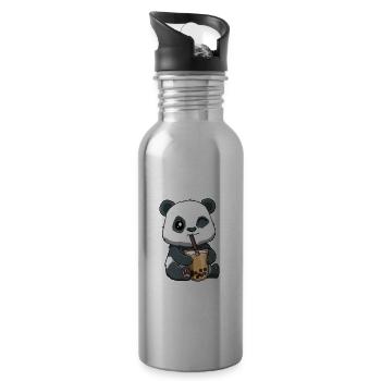 Kawaii Panda Otaku Boba Tee - Trinkflasche mit integriertem Trinkhalm - Lightsilver - Rechts