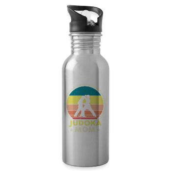 Judoka Mom - Water bottle with straw - silver - Right