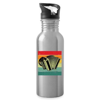 Accordion Accordion Player Gift AccordionIst - Water bottle with straw - silver - Right