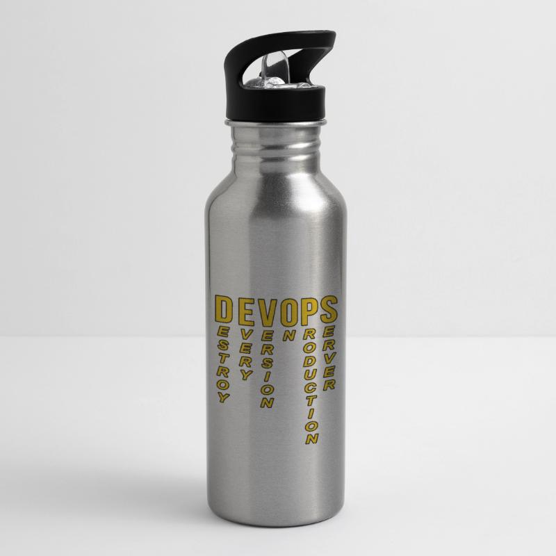 Devops Definition of Technical Computer Water bottle with straw