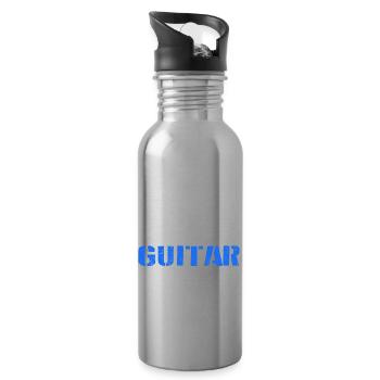Eat. Sleep. Guitar. Repeat. - Trinkflasche mit integriertem Trinkhalm - Lightsilver - Rechts