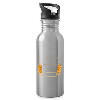 Bake Baking Cookie Team Tester - Water bottle with straw - silver - Right