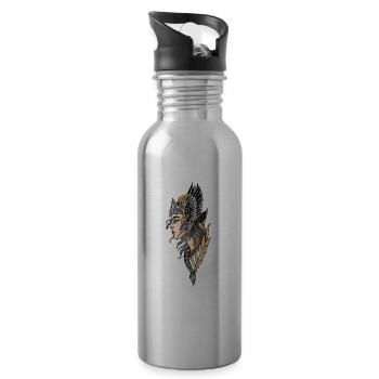 Valkyrie I Valkyrie Viking Valhalla motif pour - Gourde avec paille intégrée - argent clair - Droite