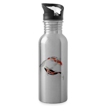 Koi Karpfen Yugoi Fische Koizüchter Garten Teich - Trinkflasche mit integriertem Trinkhalm - Lightsilver - Rechts