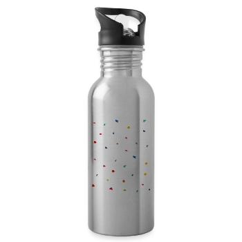 Climbing and bouldering in the climbing - Trinkflasche mit integriertem Trinkhalm - Lightsilver - Rechts