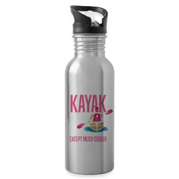 Kajak - Trinkflasche mit integriertem Trinkhalm - Lightsilver - Rechts