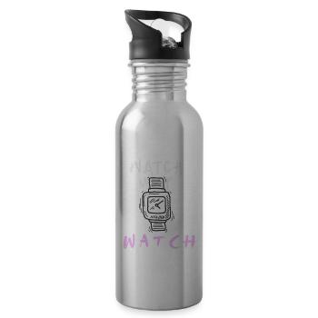 Watch My Watch Enthusiast Collector Accessory Hoar - Water bottle with straw - silver - Right