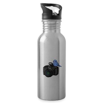 Bird Photography Lens Camera Photographer - Water bottle with straw - silver - Right