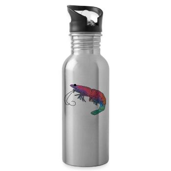 Garnele - Trinkflasche mit integriertem Trinkhalm - Lightsilver - Rechts