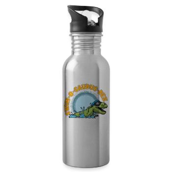 Schwimmen Trainer Schwimmer Schwimmen - Trinkflasche mit integriertem Trinkhalm - Lightsilver - Rechts