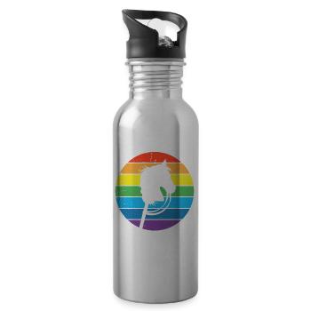 Hobby Horse Reiterin - Trinkflasche mit integriertem Trinkhalm - Lightsilver - Rechts