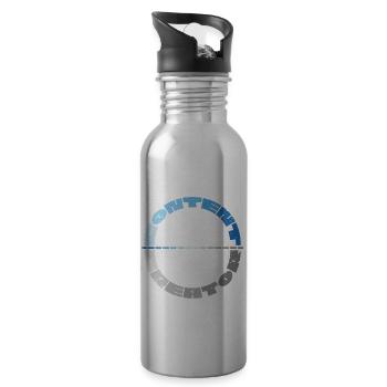 Creator Youtube Youtuber Online Medien - Trinkflasche mit integriertem Trinkhalm - Lightsilver - Rechts