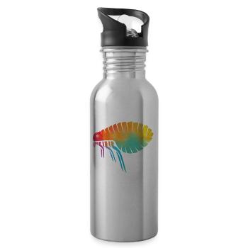 Flea Retro Shirt - Water bottle with straw - silver - Right