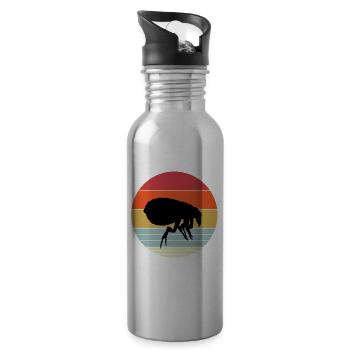 Flea - Water bottle with straw - silver - Right